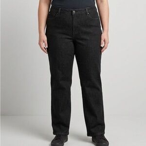 😍SHOW SPECIAL Haggar Black Straight Leg Petite Jeans 20W